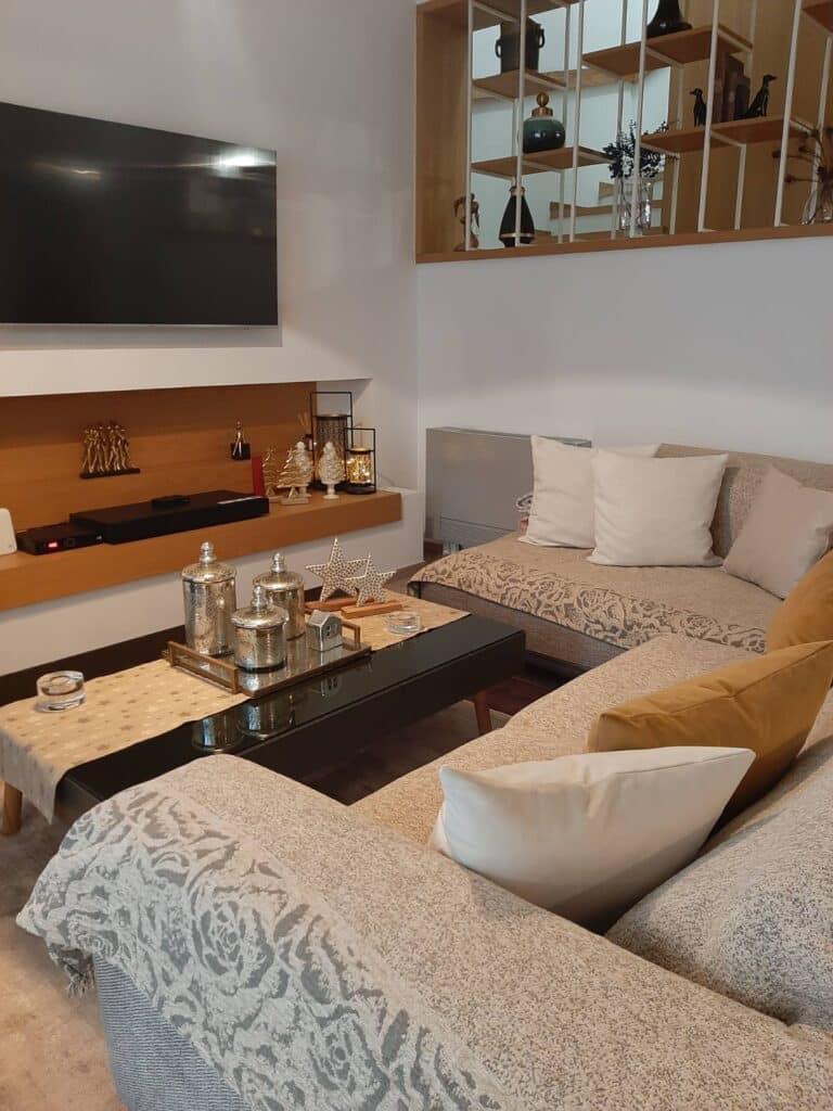 Διακόσμηση εσωτερικού χώρου σαλόνι & κουζίνα