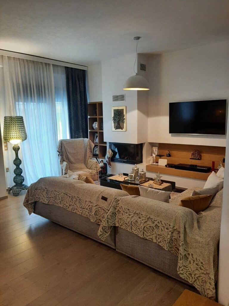 Διακόσμηση εσωτερικού χώρου σαλόνι & κουζίνα