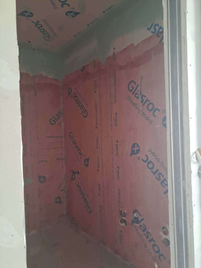 Μπάνιο με γυψοσανίδα και μόνωση