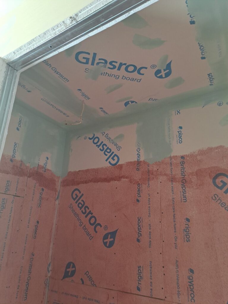 Μπάνιο με γυψοσανίδα και μόνωση