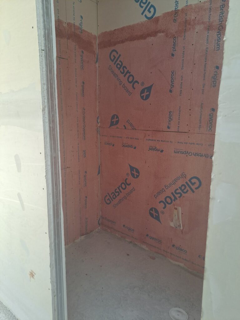 Μπάνιο με γυψοσανίδα και μόνωση