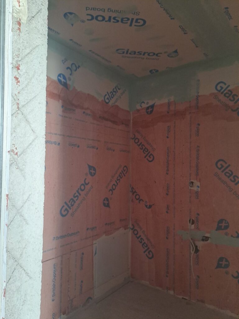 Μπάνιο με γυψοσανίδα και μόνωση