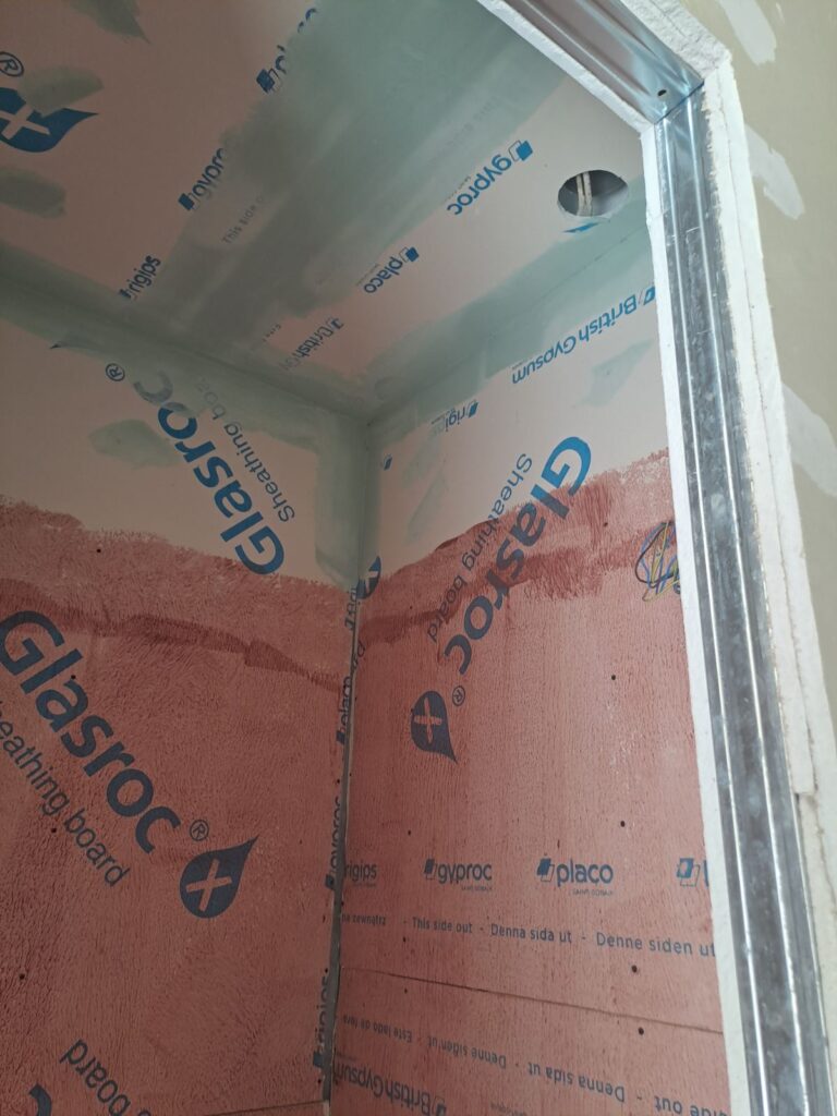 Μπάνιο με γυψοσανίδα και μόνωση